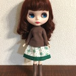 22センチドール ハイネックカットソー ブラウン