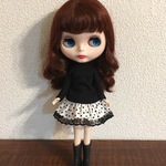 22センチドール ハイネックカットソー ブラック
