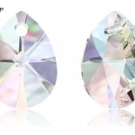 【スワロフスキー#6128】144粒 XILION Mini Pear ペンダント 8mm クリスタル AB (001AB)