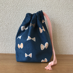 ちょうちょのコップ袋（ネイビー）