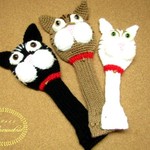 ネコのあみぐるみヘッドカバー