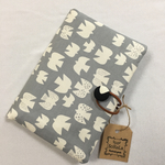 コンパクトサイズ 北欧 白い鳥  母子手帳 通帳ケース