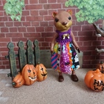 送料込み★ブルン・ハーヤネン、プチブライスサイズハロウィンエプロンワンピ