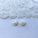 mini heart♡かすみ草♡ピアス・イヤリング