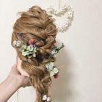 【専用出品】プリザードフラワー パープルかすみ草4本セット