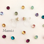 《Mami.t》スワロの一粒ノンホールピアス