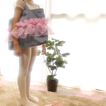 【お色カスタマイズ】オーガンジーフリル 名入れ レッスンバッグ