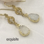 Sourire de glace　-氷の微笑-　ピアス（イヤリング）*天然石　ドゥルージークォーツ*