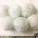 フェイクファー３ｃｍ６個ホワイト