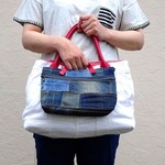 デニム生地で作ったバックinバッグ