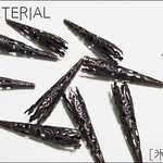 [素材]コーン型ビーズキャップ；赤銅（２０個）