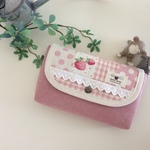 mii07nut様専用　いちごパッチ　母子手帳・通帳カードケース