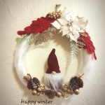 SALE.クリスマスリース。あわてんぼうのサンタクロース