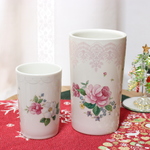 【クリスマス福袋】エレガントローズ🌹カトラリースタンド（フラワーベースにもなります）「ポーセラーツ」