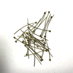 【約100本】玉ピン(丸ピン)  30mm   金古美