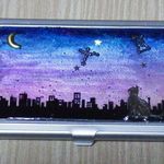 【ＳＡＬＥ】夜の街と猫のカードケース（名刺入れ）