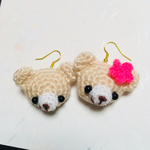 ベージュ★クマさんかっぷる★ピアス2個