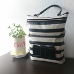 【toamama2398様専用❤】おしりふき&おむつポーチ♡一体型(ボーダー）