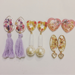 4点セット 押し花レンジ イヤリングorピアス