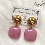 大人ピンク♡イタリア製 レトロ ピアス/レトロイヤリング 
