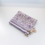 【再販】LIBERTY　 Felicite　フェリシテ　2011ES　パープル系　wファスナー・クリアポケット付きミニポーチ　★suicaパスケース　お財布に