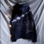 手描き　 星景写真パーカー　men's