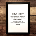 ポスター♡HOLY NIGHT♡クリスマス♡メッセージ♡名言♡格言♡プレゼント♡パネル♡フレーム♡デザイン♡アート♡サンタ♡ツリー♡メリークリスマス♡インテリア
