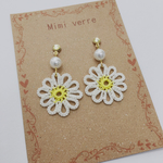 「✽zmk99様専用ページ✽」✻*Tatting* タティングレース✻マーガレット 貼るピアスシールピアス