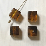 TORTOISE CUBE BROWN MARBLE BEADS PARTS