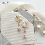 〈18〉上品 シンデレラ party flower モチーフ ピアス イヤリング