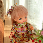 メルちゃんの着物セット*えんじに桜などの花々