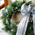 　Christmas Wreath Silver 35　クリスマスリース　シルバー　35