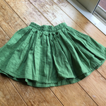  110㎝ミニスカートハーフリネングリーン