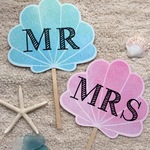 【Wedding】シェル型 フォトプロップス　MR&MRS