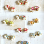 ドライフラワークリスタルドーム＆ビジューピアス/イヤリング