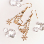 ♡スノードーム Heart ピアス♡