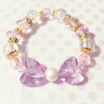 [キッズ用] ゆめかわいいプリンセス系リボン♡キラキラブレスレット
