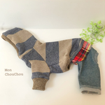 犬服 イタグレS シャツ重ね着風 カバーオール