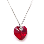 大粒 heart red ネックレス