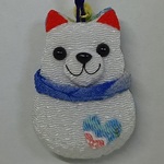 ちりめん根付け　2018年干支・戌 (いぬ・犬 )【お年賀に!】