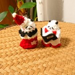 ※はすいけ様専用商品です(パンダさんのクリスマスブローチ2点)