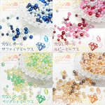 レジン封入などに♪小さめ穴なしパール3mm・2mmミックス【4色セット】各色5gずつ/RP-65