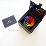 DIAMOND ROSE “my　RAINBOW”　虹を隠したフラワーボックス  ☆レインボーローズ×天然ダイアモンド☆