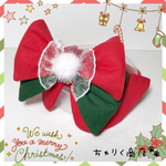 クリスマス2017可愛い丸襟とWリボン〜猫の首輪
