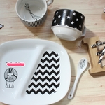 ベビーのお祝いお食い初めに～名入り動物さん食器の3点セット～