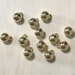 GOLD ROUND CHARM BEADS PARTS