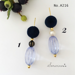 No.A216 ※限定品 大人 Blue ▸︎▹︎ ピアス / イヤリング