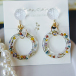 【再販オーダー品】お花のリングとホワイトのイヤリング