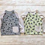 【o様ご依頼品】size95☆パンダ柄ラグランTシャツ2枚