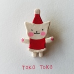 《再販》猫ブローチ＊クリスマス